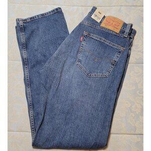 Levi's Mens 505 Blue Jeans 33x31 tagged 33x32 Medium Wash - NWT